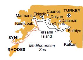 Gulet map