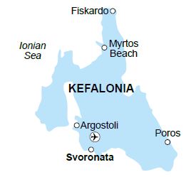Kefalonia map